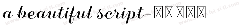a beautiful script字体转换